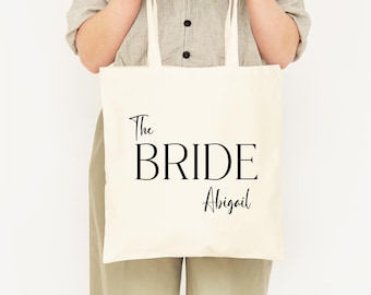 Personalised Bride Tote Bag, Hen Do Bag, Hen Weekend, Bride Squad, Wedding Day Bag, Essentials Bag, Bride To Be, Engagement Gift, Bride Bag