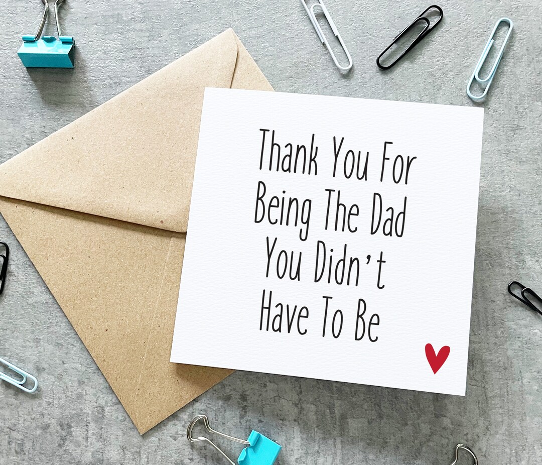 Vatertagskarte „Not Technically My Dad“ – Lustige Dankeskarte Für Stiefväter, Bonus-Dads & Väterliche Figuren