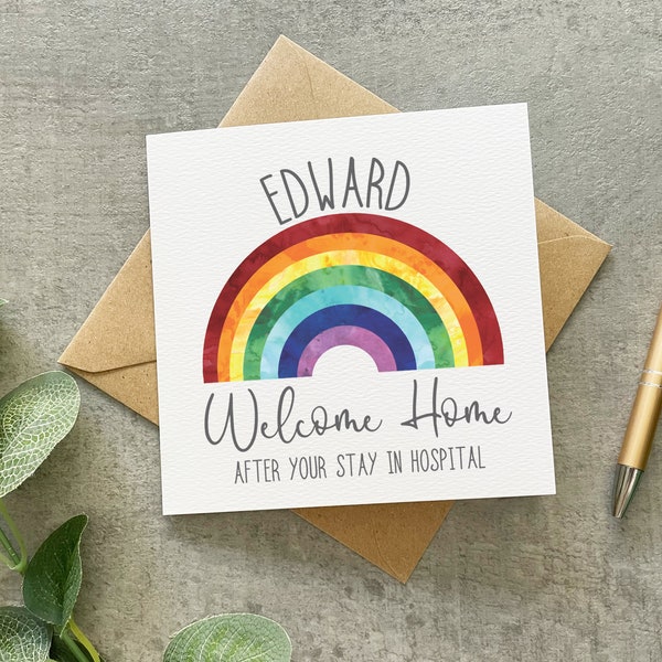 Welcome Home From Hospital Card, Personalised Welcome Home New Baby Card, Baby Home After NICU Stay, Premature Baby Welcome Home Card,