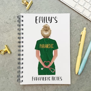 Personalised Paramedic Notebook, Trainee Paramedic Gift, Congratulations Paramedic Present, Thank You Paramedic, A5 Paramedic Notebook
