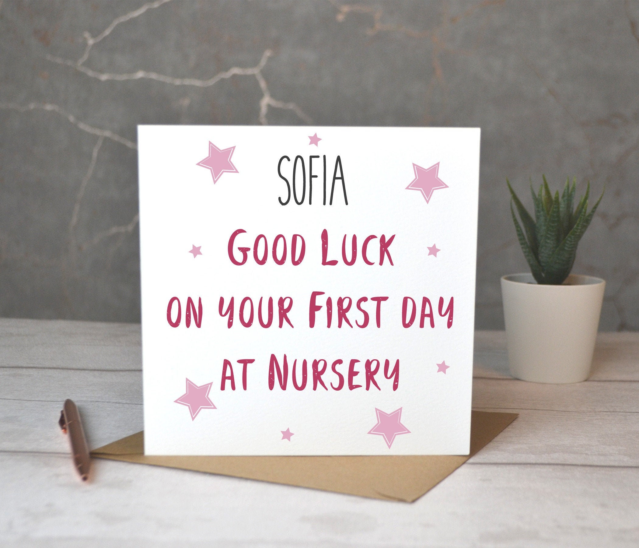 First day at Nursery Card 1st Day Of Nursery Personalised Etsy