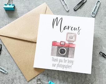 Wedding Photographer Thank You Card, Wedding Photographer, Wedding Thank You Cards, Wedding Supplier Thank You, Thank You Gifts