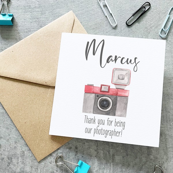 Wedding Photographer Thank You Card, Wedding Photographer, Wedding Thank You Cards, Wedding Supplier Thank You, Thank You Gifts