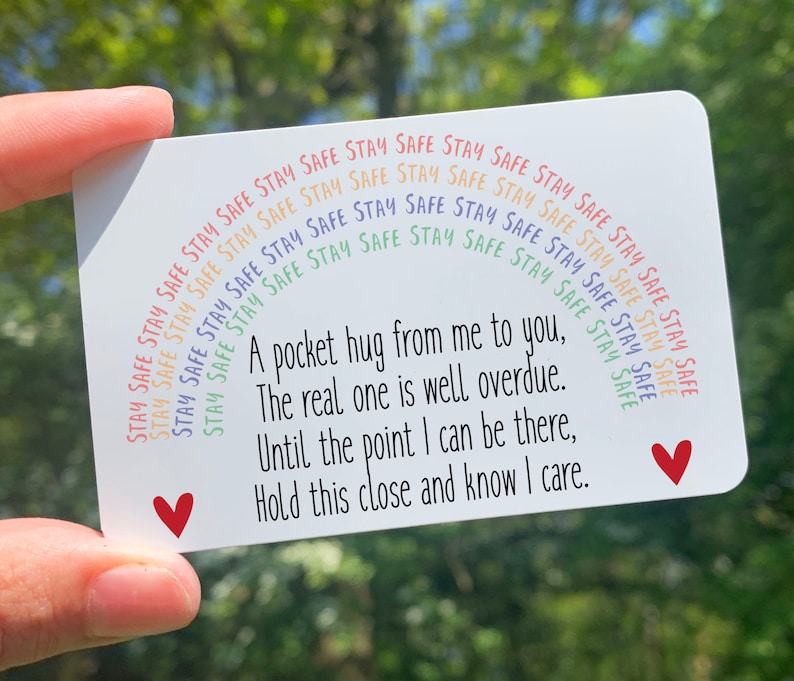 Rainbow Pocket Hug, Wallet Card, Rainbow Pocket Hug, Sending Love Pocket Hug, Sending Hugs, Hug Card, Wallet Hugs, image 1
