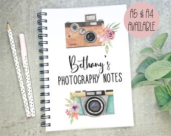 Photographer Notebook, Gift For Photographer, Photography Notebook, Photographer Present, Trainee Photographer, Photography Student