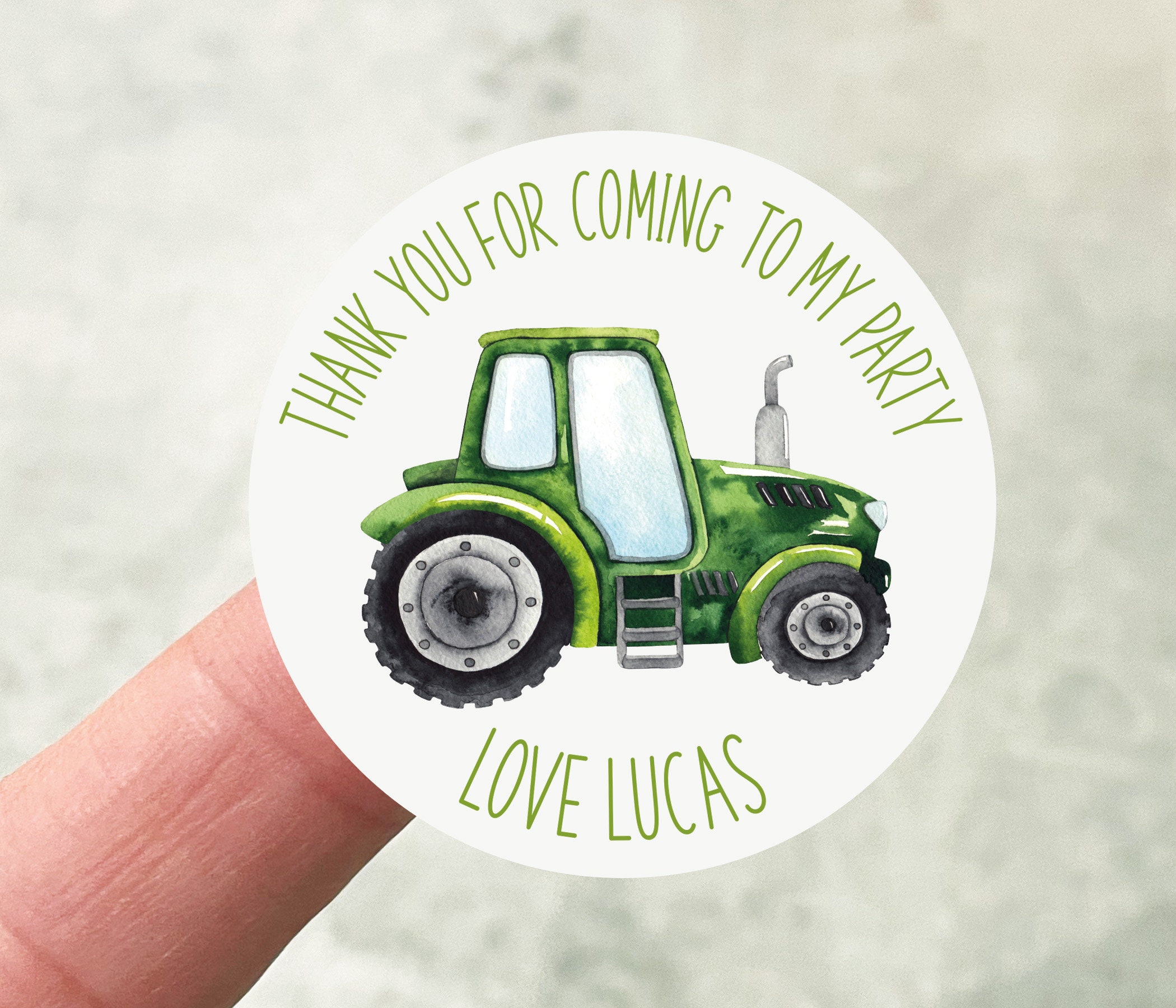 Traktor mit Egge für Kinder' Sticker