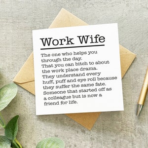 Carte de femme de travail, Bestie de travail, Meilleur ami de travail, Carte d’anniversaire de femme de travail, Carte de travail de départ, Carte d’anniversaire de meilleur ami de travail, Carte de collègue,