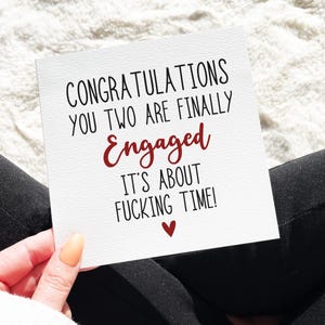 Funny Engagement Card, You&#39;re Finally Engaged, Sarcastic Engagement Card, Engaged After Long Time, About Time, Childhood Sweethearts