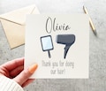 Wedding Hair Thank You, Wedding Supplier Thank You, Wedding Thank You Cards, Wedding Suppliers, Hairdresser, Hair Stylist, Wedding Hair Card
