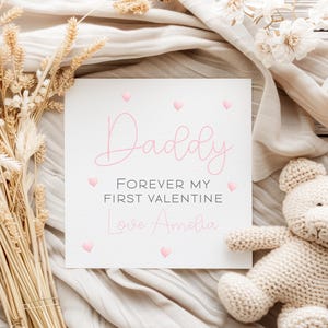 Première carte de Saint-Valentin à papa, cadeau de la Saint-Valentin, carte de Saint-Valentin papa, 1ère carte de la Saint-Valentin, carte de papa, carte de Saint-Valentin personnalisée, pour papa