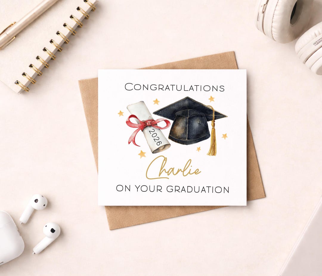 Wgu Graduation Card Personalised Graduation Card, Class of 2026, Congratulations You ...