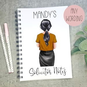 Personalised Solicitor Gift, Solicitor Notebook, Studying Law, Law Student, Personalised Notebook, Lawyer Notes, Law Placement, Trainee Law