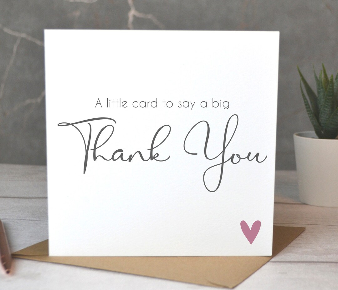 A Little Card To Say A Big Thank You – Made By Jennie