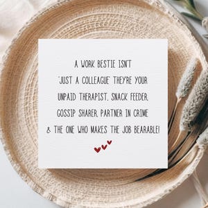 Carte drôle pour femme au travail, carte d'anniversaire drôle pour collègue, pas seulement un collègue, carte meilleure amie au travail, carte de départ pour collègue de travail,
