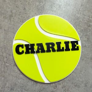 Personalised Tennis Ball Wall Sign, Tennis Wall Art, Tennis Bedroom, Teenager Tennis Gift, Childrens Room, Tennis Door Sign, Tennis Player