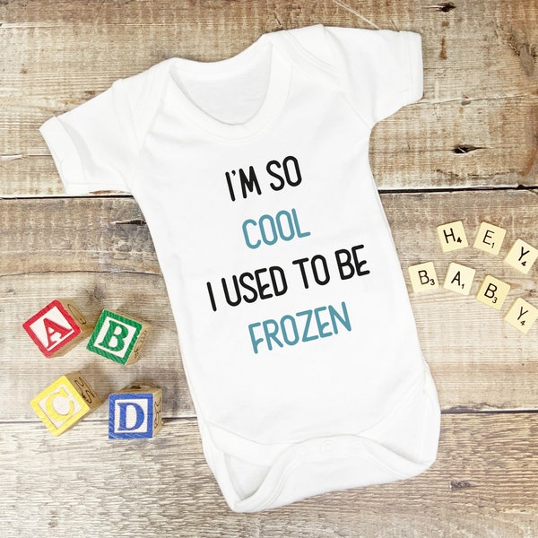 I'm So Cool I Used To Be Frozen Baby Vest, IVF Baby, IVF Baby Vest, IVF Baby Announcement, Ivf Baby Grow, Rainbow Baby Vest, New Baby Gift