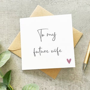 Carte À ma future femme, Carte de la mariée, Carte pour la mariée le jour du mariage, Cadeau de la mariée, Cadeau pour la femme le jour du mariage, Cartes le jour du mariage
