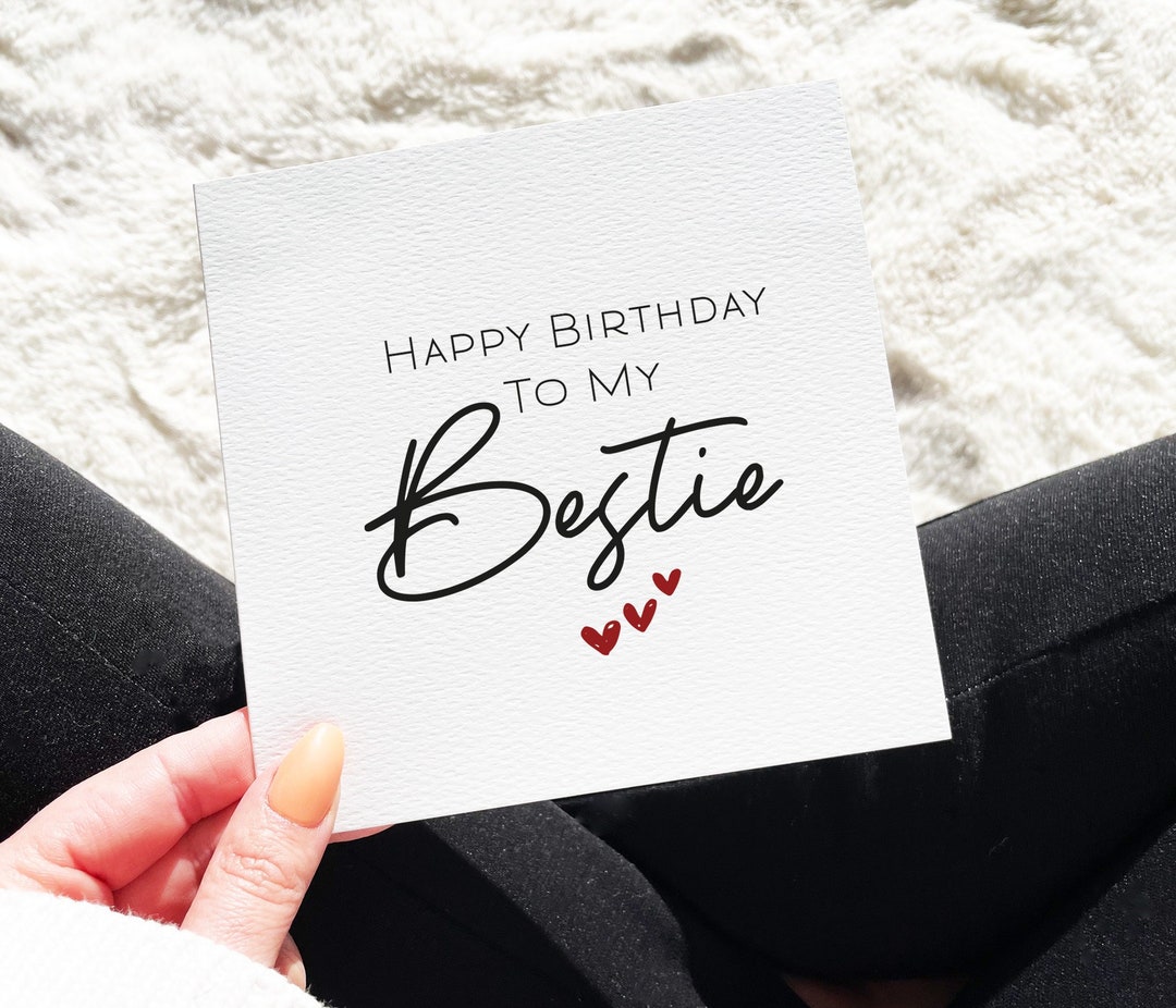 Bestie Birthday Card, Birthday Card for Best Friend, Happy Birthday to ...
