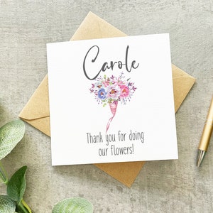 Carte de remerciement Fleurs de mariage, Fleuriste de mariage, Cartes de remerciement de mariage, Merci à un fournisseur de mariage, Cadeaux de remerciement, Merci pour fleuriste