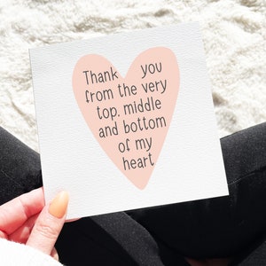 Carte de remerciement, Merci du fond du coeur, Carte de remerciement spéciale, Carte de remerciement pour assistante maternelle, Grand merci, Remerciement du coeur