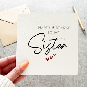 Sister Birthday Card, Birthday Card For Sister, Happy Birthday To My Sister Card, Sister Birthday Card, Sister Card, Special Sister Card