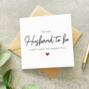 Pour mon futur mari, J'ai hâte de vous marier, Carte pour le jour du mariage, Carte pour le marié le jour du mariage, Cadeau pour le marié, Carte pour le fiancé, Carte du fiancé,