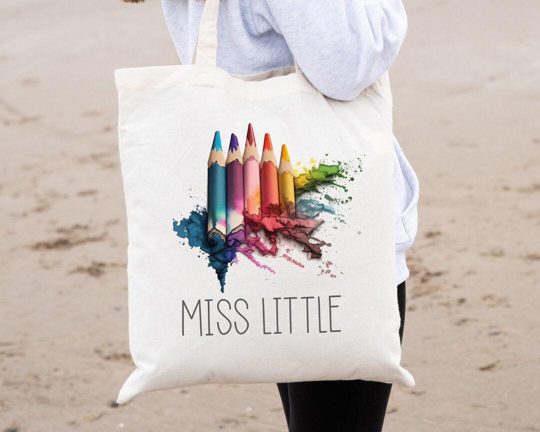 Teacher Tote Bag Pencils Tote Bag Teaching Assistant Bag - Etsy