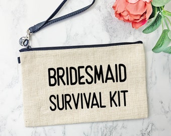 Bridesmaid Survival Kit Bag, Wedding Survival Kit Bag, DIY Survival Kit Bag,