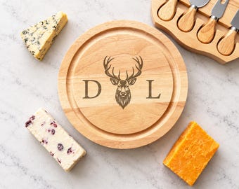 Any Text Cheese Board Set, Personalised Message, Engraved Charcuterie Board,