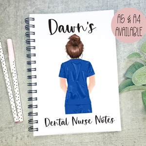 Personalised Dental Nurse Notes Notebook, Trainee Dental Nurse Gift, Congratulations Dental Nurse Present, Dental Nurse, Trainee