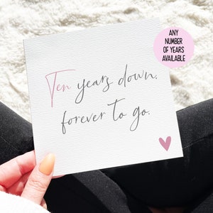 Carte d’anniversaire, 10 ans plus tard, Forever To Go, Carte du 10e anniversaire, Carte du 1er anniversaire, Carte d’anniversaire pour lui, Carte d’anniversaire pour hommes