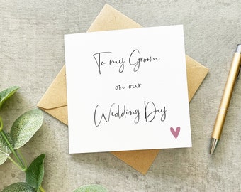 To My Groom On Our Wedding Day Card, To My Groom Card, Card For Groom On Wedding Day, Groom Gift, Gift For Husband On Wedding Day