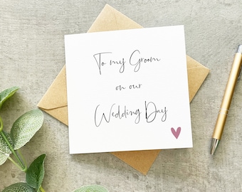To My Groom On Our Wedding Day Card, Future Husband Card,
