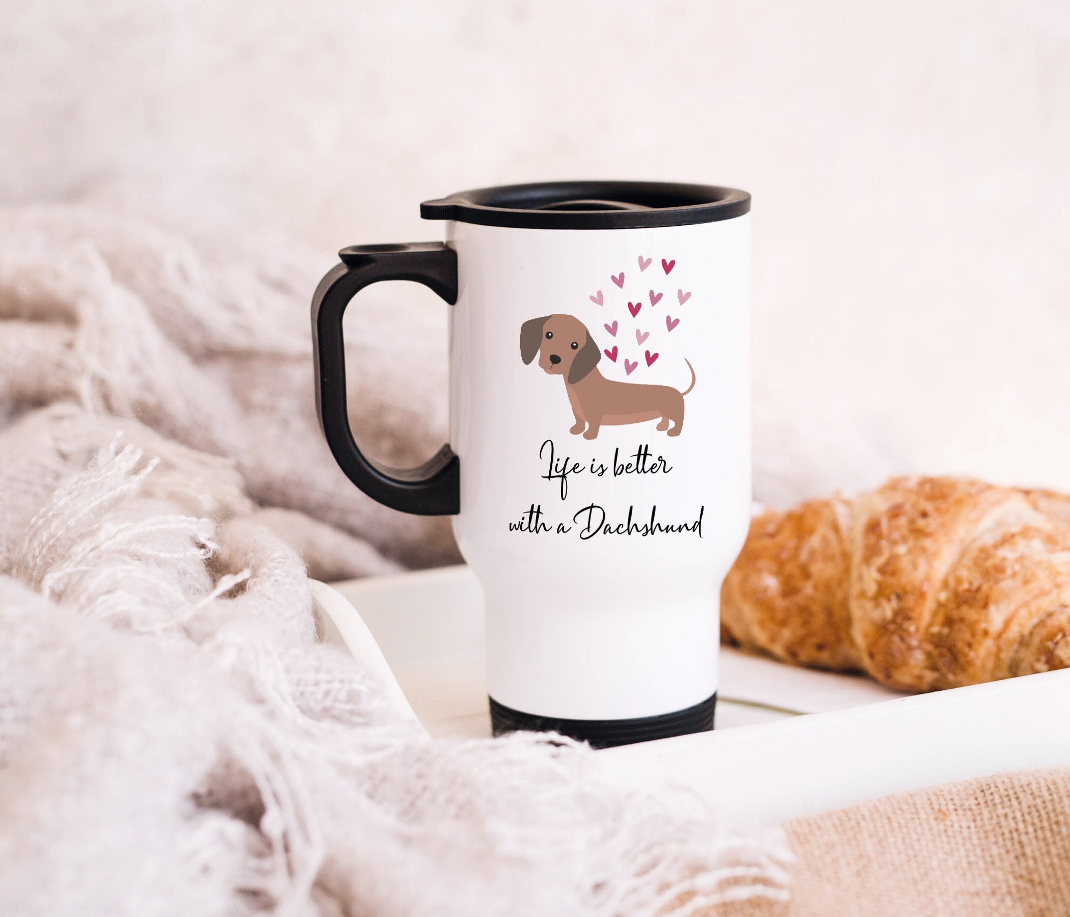 CHICKOR Poodle Tumbler - Black Poodle Travel Mugs For Dog Lovers Dog Print  Cups Dishwasher Safe Tumbler Thermos Cups For Hot And Cold Drinks Dog Print  Pattern Seamless Thermos Tumbler Tumbler Dog