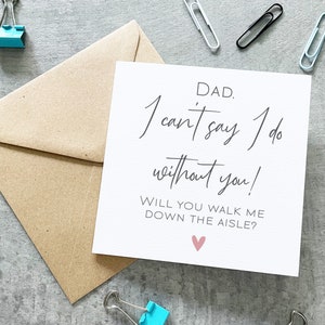 Voulez-vous m'accompagner dans l'allée, Carte, Je ne peux pas dire que je fais sans vous, Proposition de m'accompagner dans l'allée, Papa, Grand-père, Maman, frère, Mariage