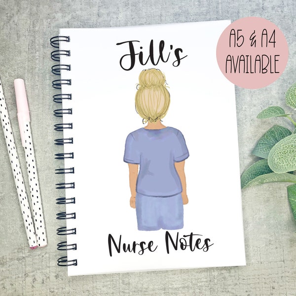 Personalised Nurse Notebook, Trainee Nurse Gift, Congratulations Nurse Present, Qualified Nurse,