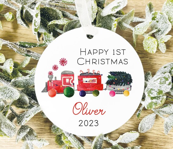 Baby boy sale first christmas bauble