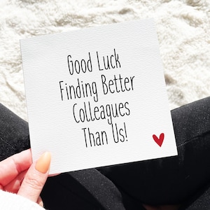 Biglietto D'auguri Divertente Central 23 Con Scritta 'Good Luck Finding Better Colleagues Than Us', A5, Carta Spessa Ecologica, Interno Bianco Per Messaggio Personale - 2