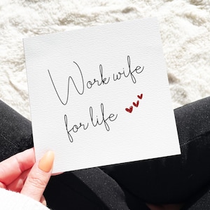 Carte de femme de travail pour la vie, carte de femme de travail, carte d'anniversaire pour collègue, carte de meilleure amie au travail, carte de départ de collègue de travail, toujours ma femme de travail,