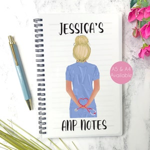 Personalised ANP Notes Notebook,  Advanced Nurse Practitioners, Congratulations Nurse Present, Nurse Promotion Gift, ANP Gift