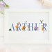 Personalised New Baby Gift, Zoo animals, New Baby Name Print, Zoo Animals Themed Nursery, Personalised Print For Nursery, Baby Boy, 