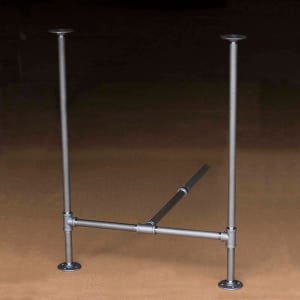 H34&quot; x W27&quot;, Pipe Table Legs for Counter Height Dining Table, #BKH2734C