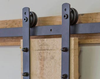 6.6 ft, HK00 coulissant porte de grange Kit de matériel, cintres droites