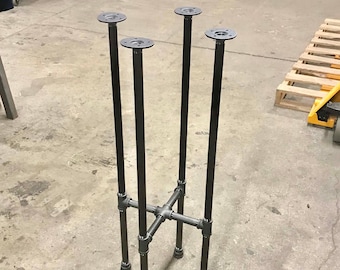 H41", Pipe Table Legs for Round Bar Height Pub Table, 1 Set, #BKR41****