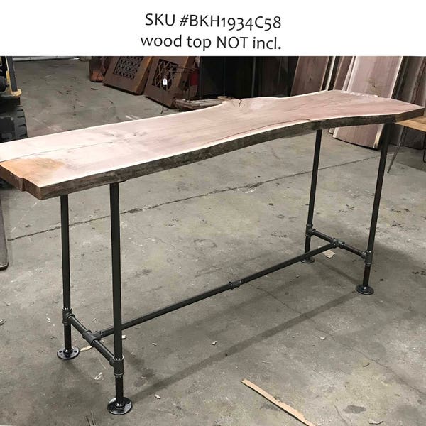 H34" x W19", Pipe Table Legs For Counter Height Table, #BKH1934C