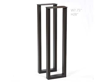 W7.75" x H28" U-Shaped Small Console Table Legs, 1 Pair #W5033H28