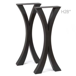 H28&quot; Flowy X-shaped Entryway Console Table legs, 1 Pair #ST3013B
