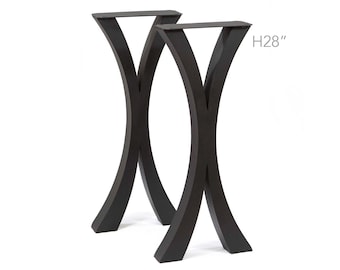 H28" Flowy X-shaped Entryway Console Table legs, 1 Pair #ST3013B