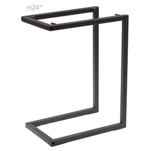 H 24 po., base de table de bout en forme de C, 1 base # SS003