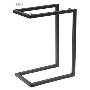 H 24 inch, End Table Base, C Shape, #SS003